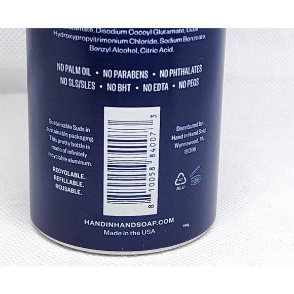 Hand In Hand Sustainable Suds: Cactus Blossom, Bergamot & Crisp Basil Body Wash - Picture 7 of 11